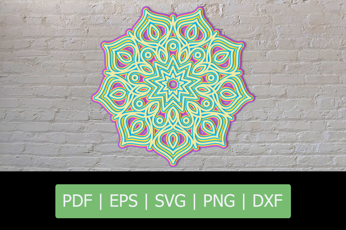 3D Mandala Multilayered Cut File SVG Graphic by NurAjiDesign · Creative ...