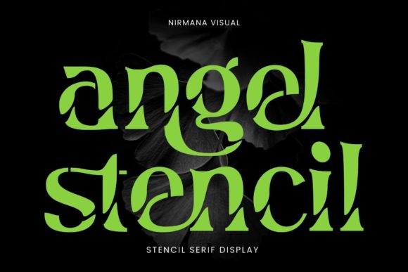 Angel Stencil Font by Sigit Dwipa · Creative Fabrica font preview
