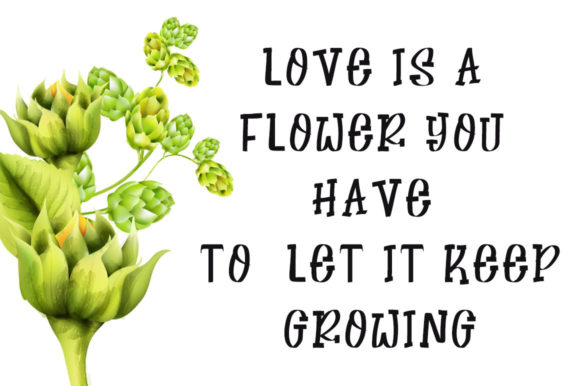 Beautiful Sunflower Font PNG with transparent background - Preview 1