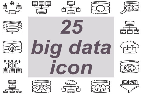 Big Data Vol2 Gráfico Iconos Por khld939