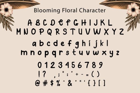 Blooming Floral Font - Preview 4