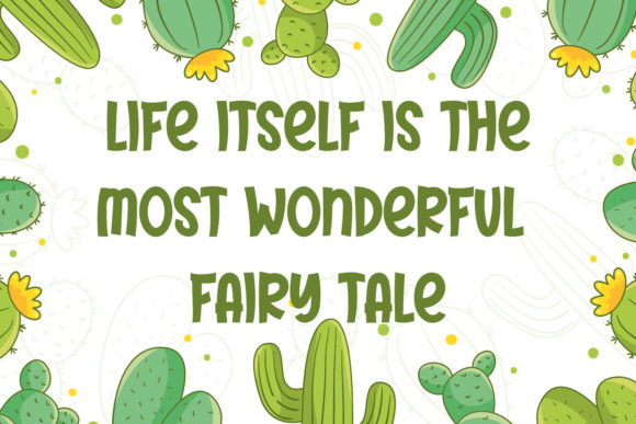 Cactus Floral Font - Preview 1