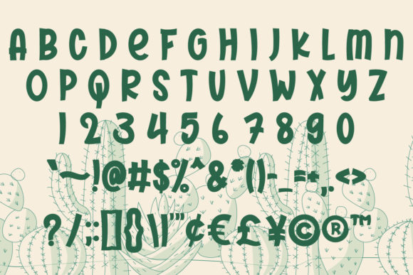Cactus Floral Font - Preview 3