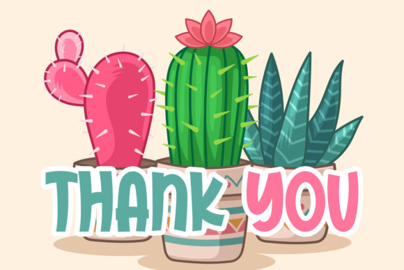 Cactus Floral Font - Preview 4