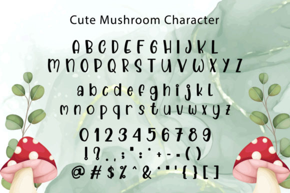 Cute Mushroom Font - Preview 4