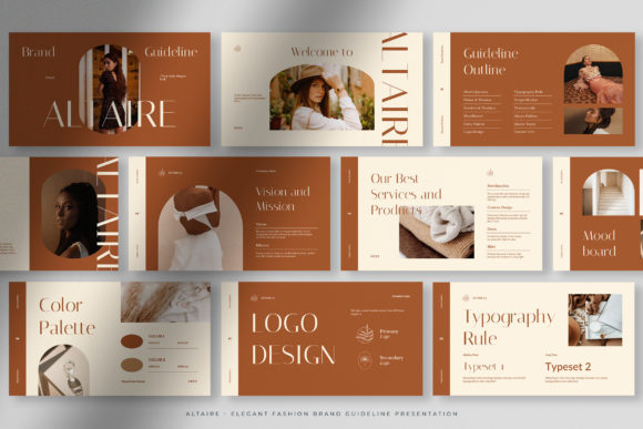 Preview of Fashion Brand Guideline Presentation fashion presentation template