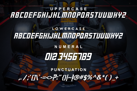 Faster Racing Font - Preview 3