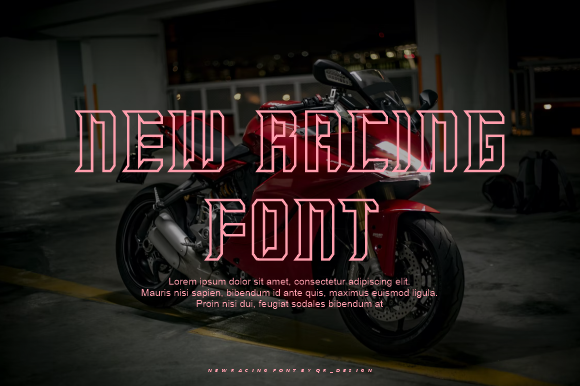 Faster Racing Line Font PNG with transparent background - Preview 1