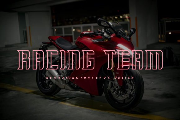 Faster Racing Line Font PNG with transparent background - Preview 2