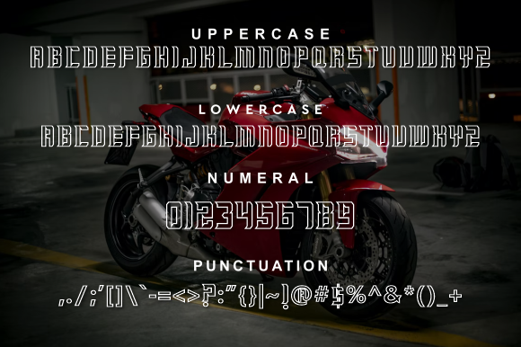 Faster Racing Line Font PNG with transparent background - Preview 3