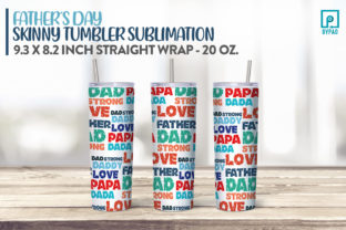 Fathers Day Skinny Tumbler Wrap 2 Graphic by paoreyes15 · Creative Fabrica