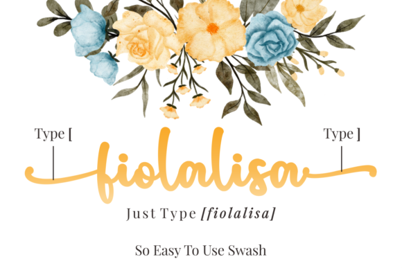 Fiolalisa Font PNG with transparent background - Preview 1