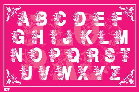 Floral Font - Preview 1