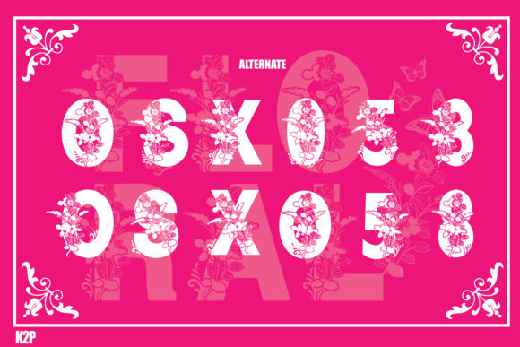 Floral Font - Preview 5