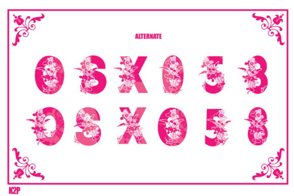 Floral Font - Preview 6