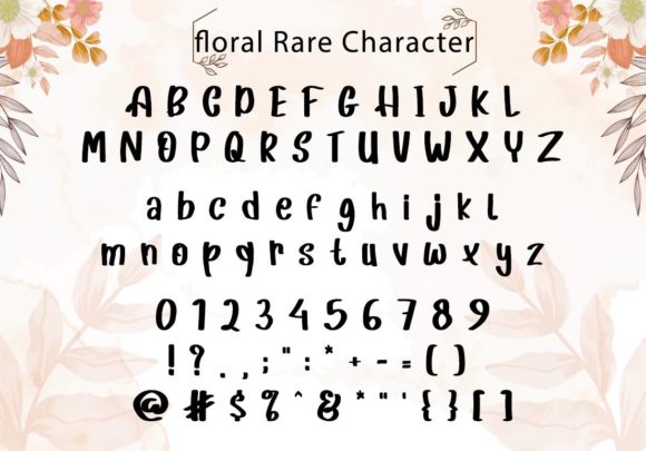 Floral Rare Font font preview - 4