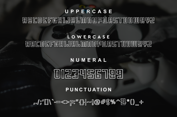 Hard Guardian Line Font PNG with transparent background - Preview 3