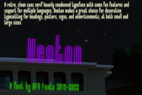 Henton Font - Preview 1