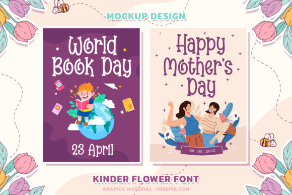 Kinder Flower Font - Preview 4