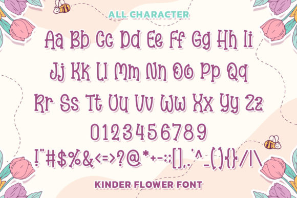 Kinder Flower Font - Preview 5