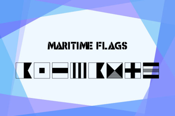 Maritime Flags Font PNG with transparent background - Preview 1