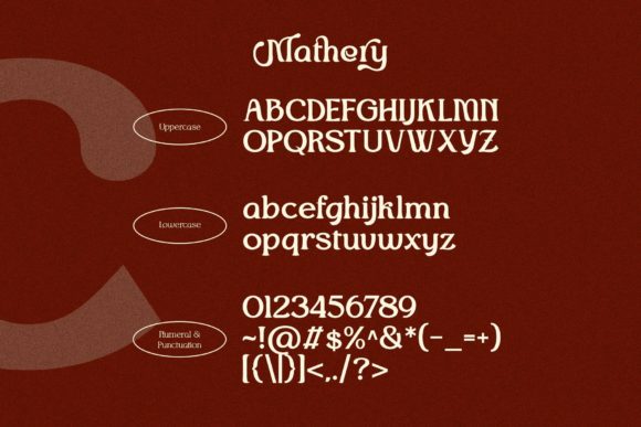 Mathery Font PNG with transparent background - Preview 4