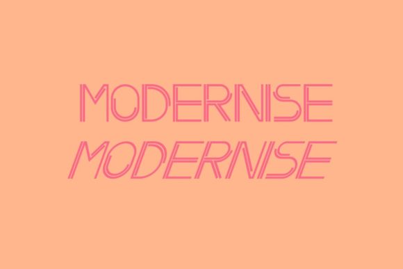 Modernise Font PNG with transparent background - Preview 1
