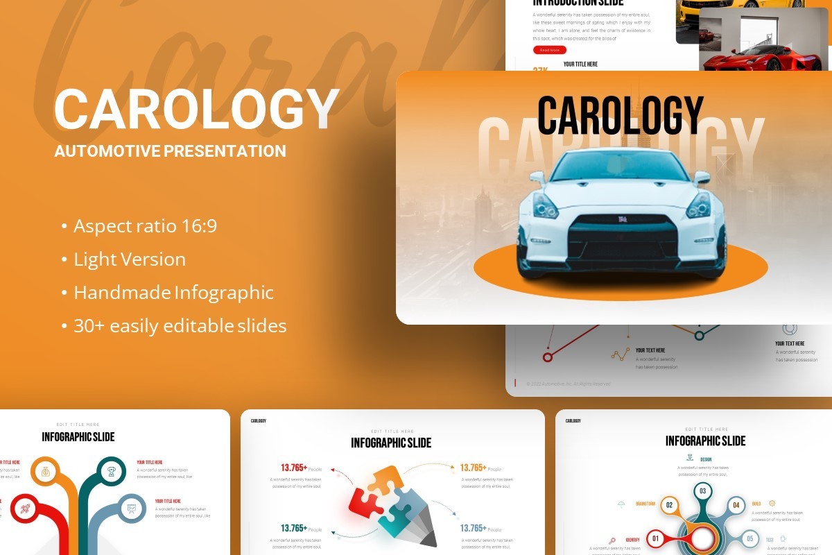 Plantilla de presentación automotriz Carology