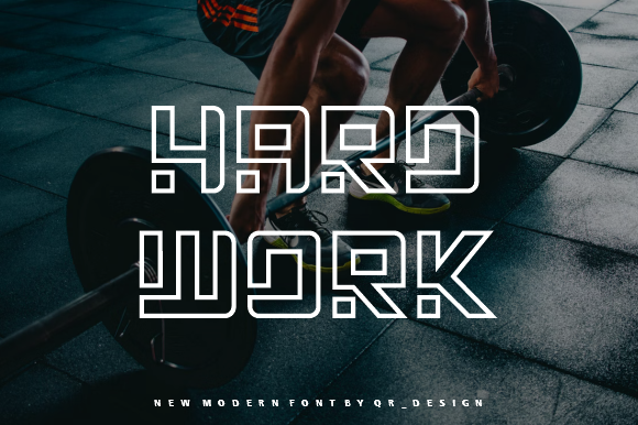 Quickly Work Line Font PNG with transparent background - Preview 1