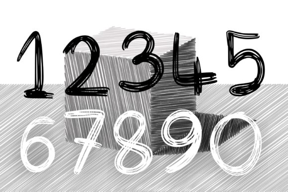 Sketch Art Font PNG with transparent background - Preview 3