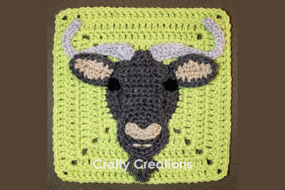 Blue Wildebeest Granny Square