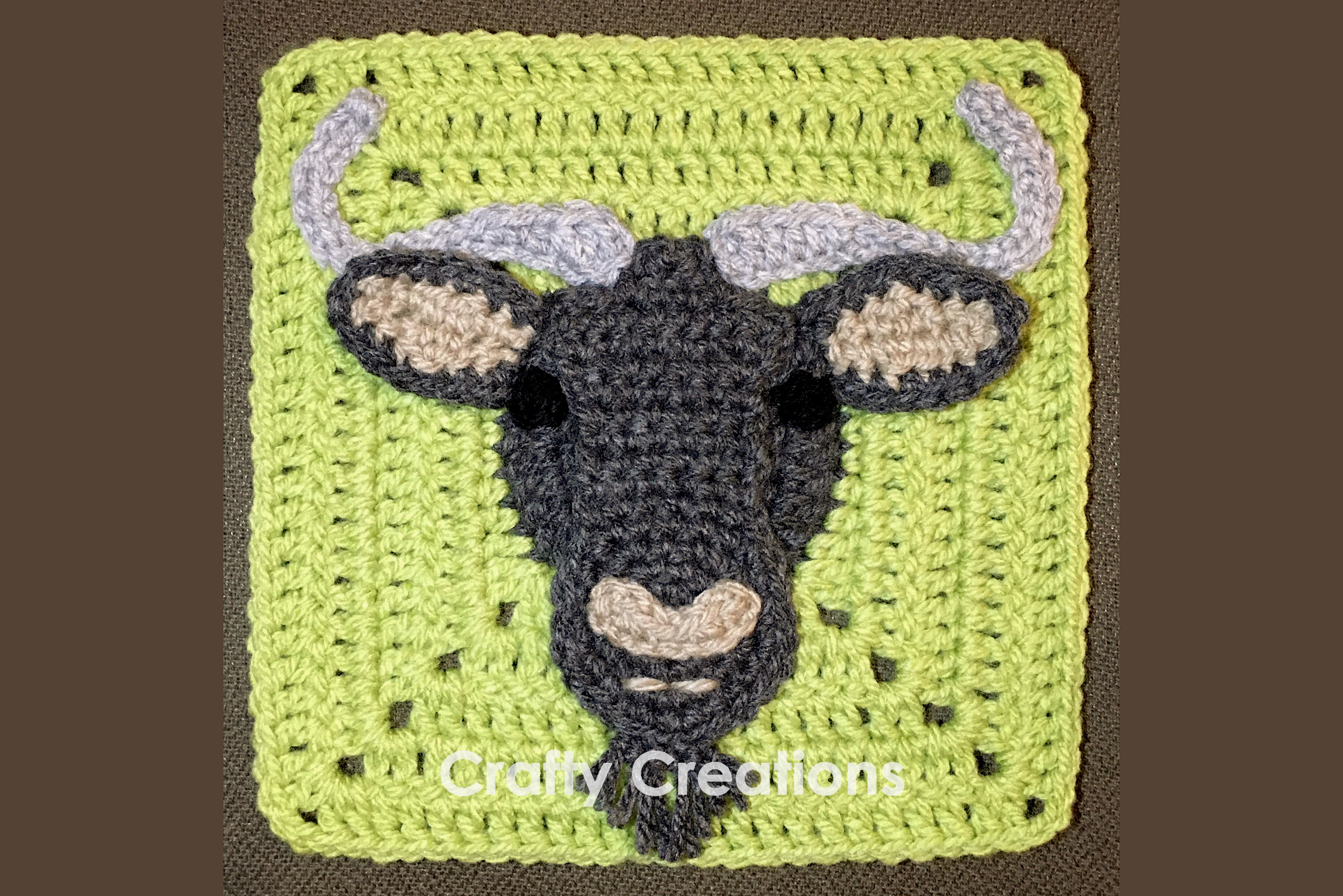 Blue Wildebeest Granny Square