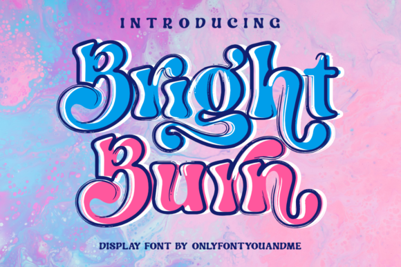 Bright Burn Font PNG with transparent background - Preview 2
