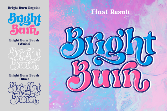 Bright Burn Font PNG with transparent background - Preview 3
