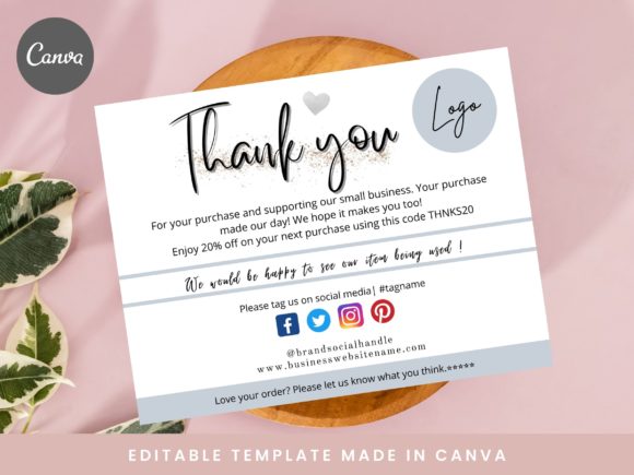 Canva Thank You Card