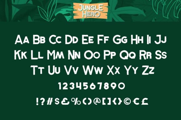 Jungle Hero Font PNG with transparent background - Preview 3