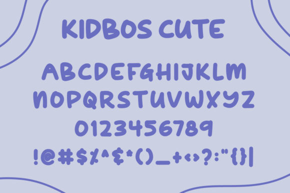 Kidbos Cute Font PNG with transparent background - Preview 2