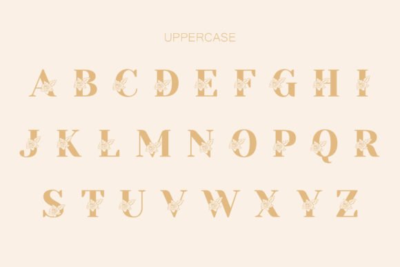 Minimal Rose Font PNG with transparent background - Preview 1