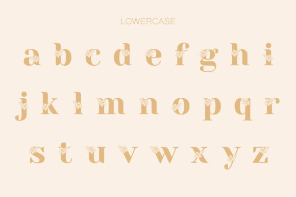 Minimal Rose Font PNG with transparent background - Preview 2