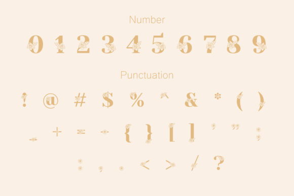 Minimal Rose Font PNG with transparent background - Preview 3