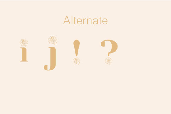 Minimal Rose Font PNG with transparent background - Preview 4