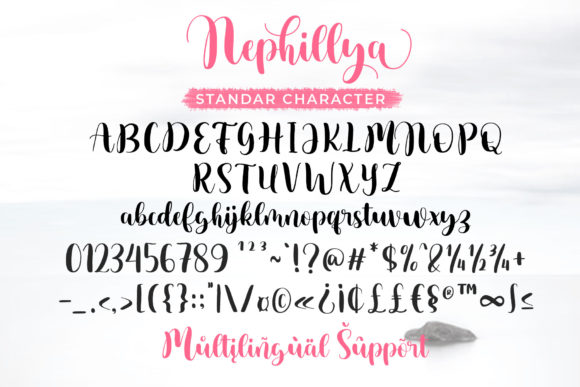 Nephillya Font PNG with transparent background - Preview 5