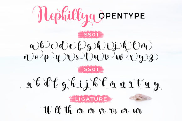 Nephillya Font PNG with transparent background - Preview 6