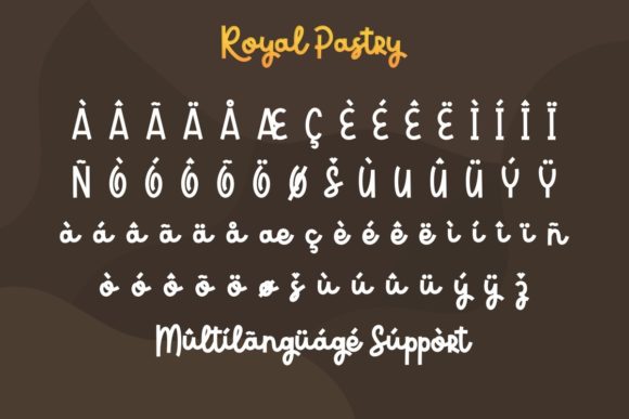 Royal Pastry Font PNG with transparent background - Preview 6