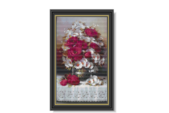 Counted Cross Stitch Pattern-Flowers 106
