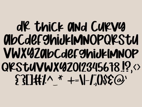 Dr Thick and Curvy Font - Preview 1