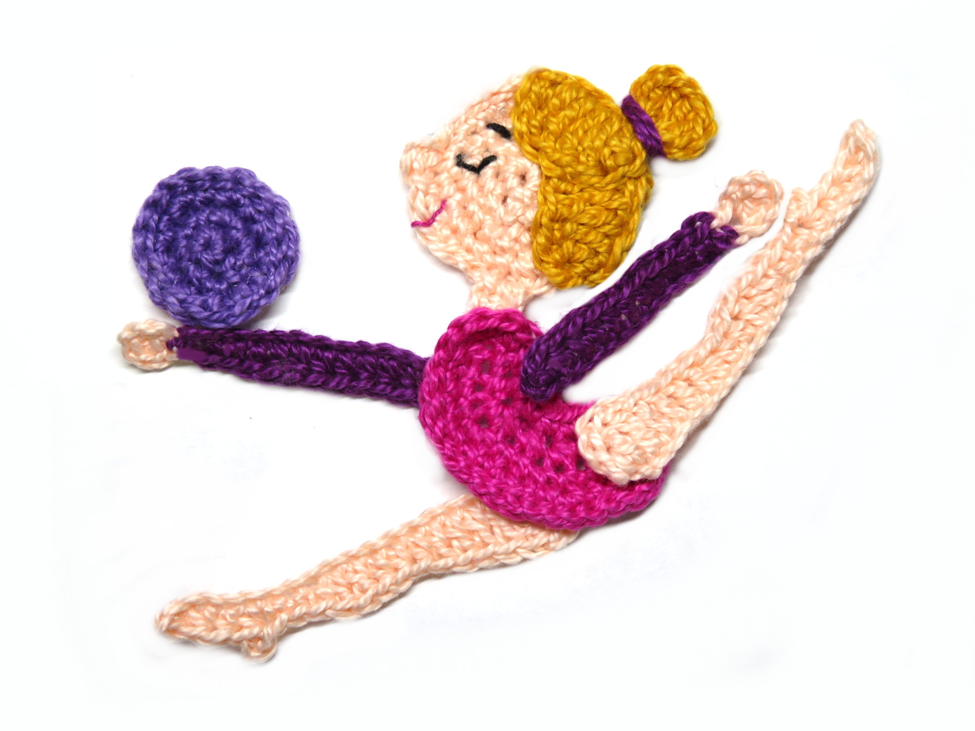 Gymnastic 3 Crochet Applique Pattern