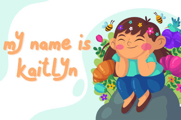 Hey Kaitlyn Font PNG with transparent background - Preview 2