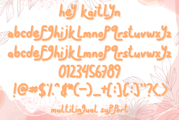 Hey Kaitlyn Font PNG with transparent background - Preview 4