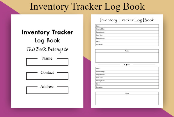 Inventory Tracker Log Book KDP Interior Graphic by ResumePage ...